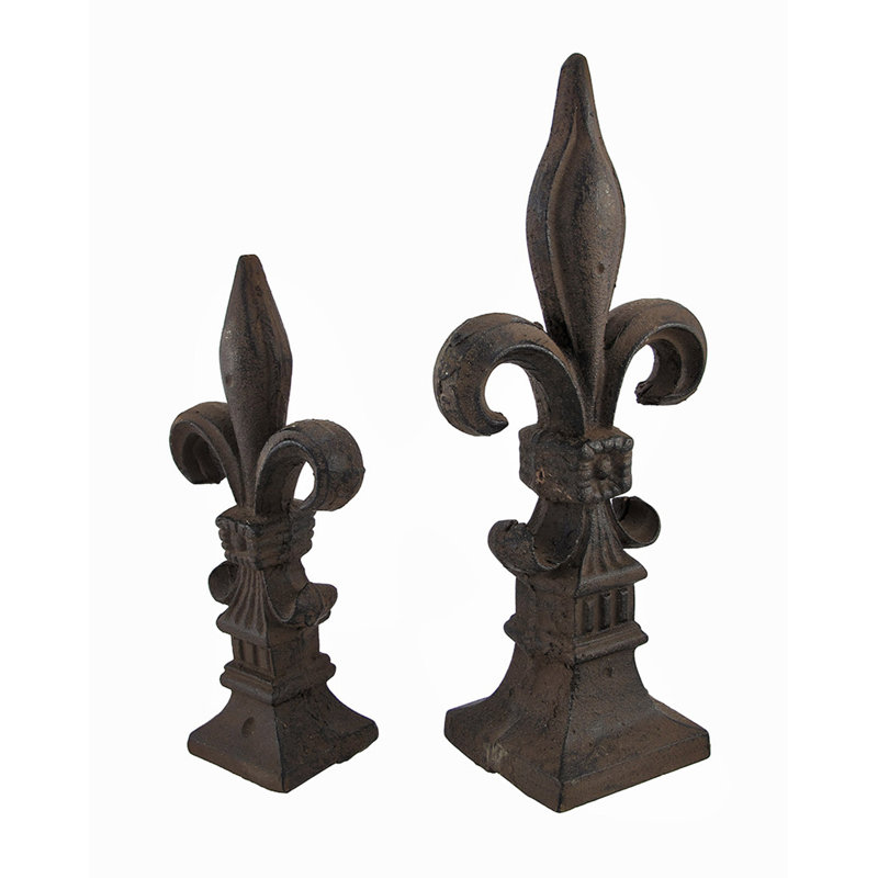 Ensemble de 2 décorations pour la maison ou le jardin Fleur De Lis