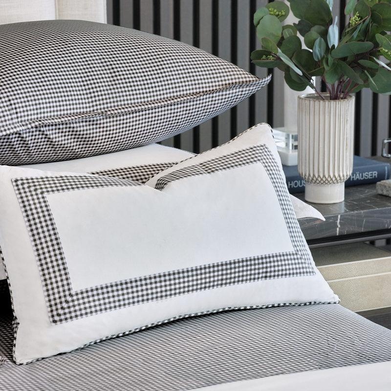 Malaya Lumbar Pillow Cover & Insert, Black