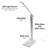 16" LED Desk Lamp with Wireless Charger, USB-C/A, 5 Temps & Adjustable Arm - White