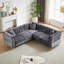 Canapé d'angle en chenille de 81,5 pouces, canapé modulaire en forme de L, canapés d'angle 5 places avec 3 coussins-1012343780
