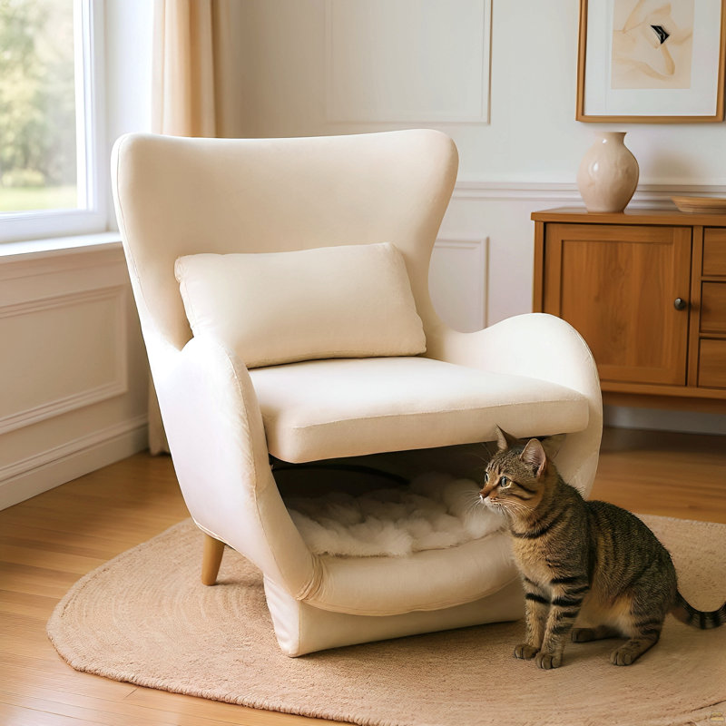 Méridienne en velours moderne 2 en 1 pour animaux de compagnie Furniture Furniture