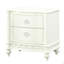 Table de chevet 2 tiroirs Ivoire