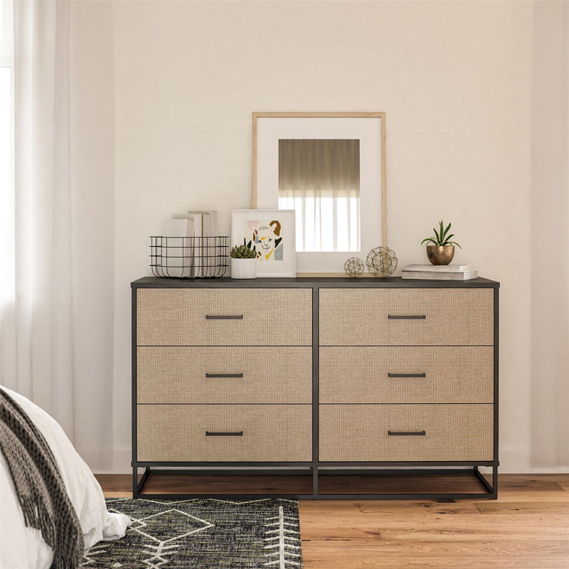 Commode 6 tiroirs l 53,62 po Kelly