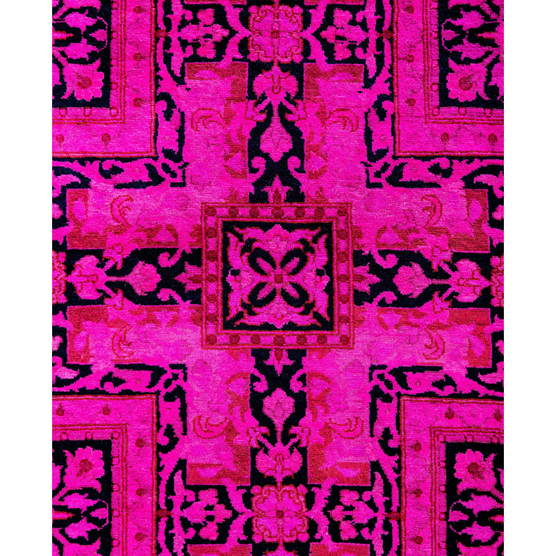 Overdyed One-of-a-Kind 2' 7" X 17' 6" Hand Knotted Area Rug