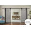 Sturdy Double Barn Door with Planum 0040 Ginger Ash with Black Glass 13FT Rail Hangers Heavy Set Solid Panel Interior Doors-60" x 84" (2* 30x84)-Black Rail-110333828-110333822