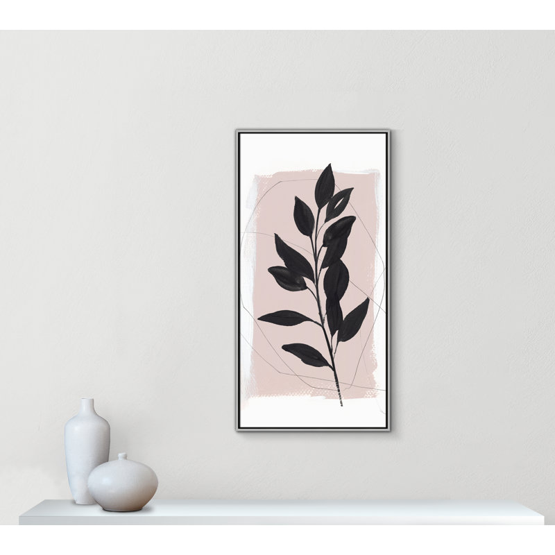 Ramie II - reproduction d'art, H 49,5 po x l 25,5 po x P 2 po, Toile avec cadre argenté