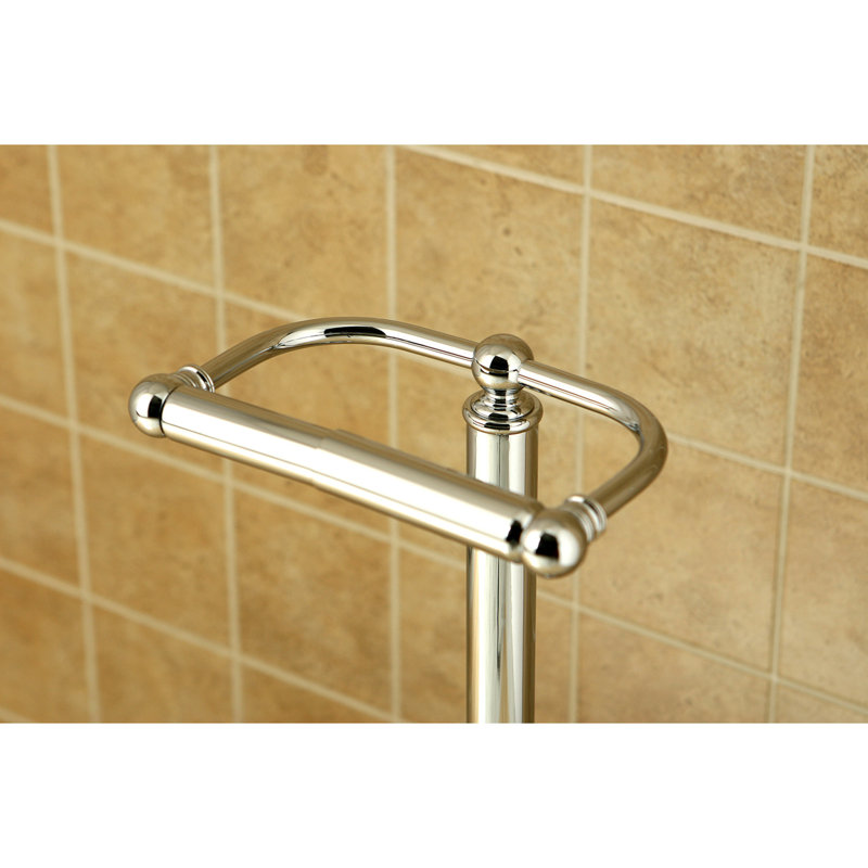 Porte-papier hygiénique sur pied Kingston, Chrome poli