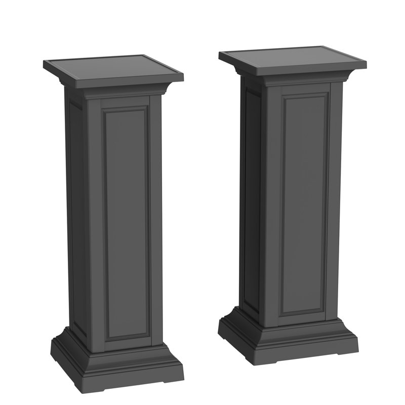 Outdoor Resin Planter (Set Of 2), Black