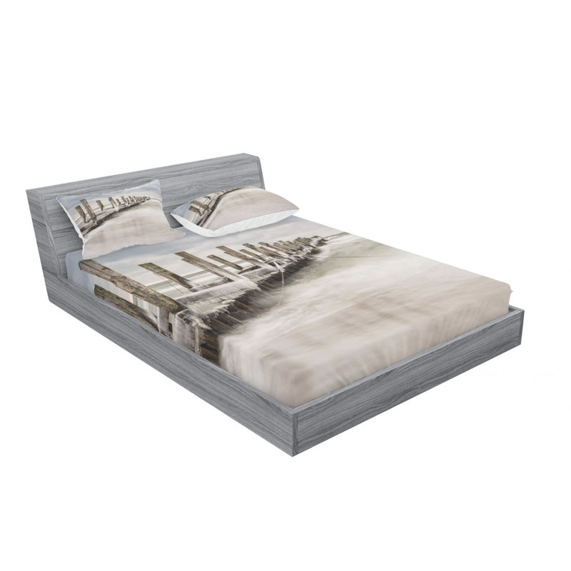 Ensemble de draps Groyne in Zingst Allemagne, Ensemble de drap pour grand lit avec drap-housse