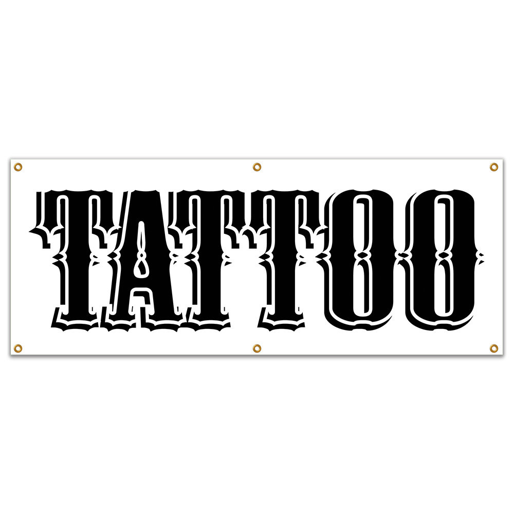 Amazon.com: TATTOO Street Sign signs shop tattoos designs ink |  Indoor/Outdoor | 18
