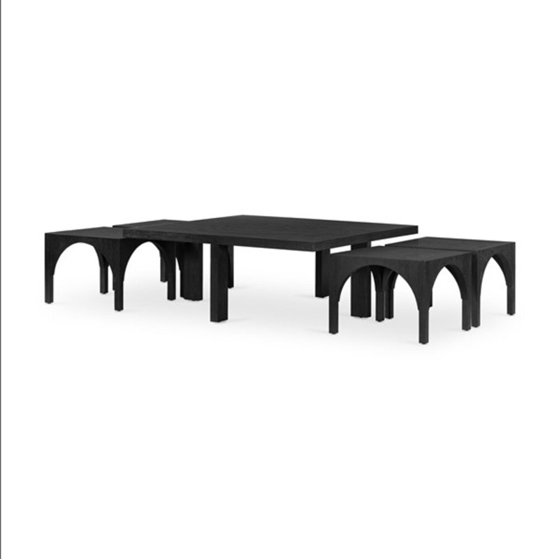 Amara Nesting Coffee Table, Black Oak Veneer