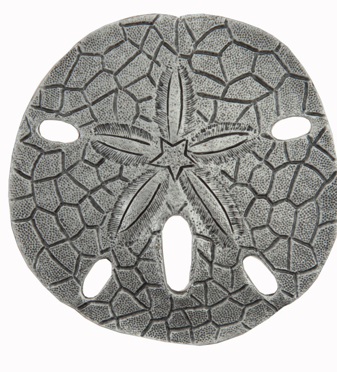 Poignée d'armoire Sand Dollar, Étain antique