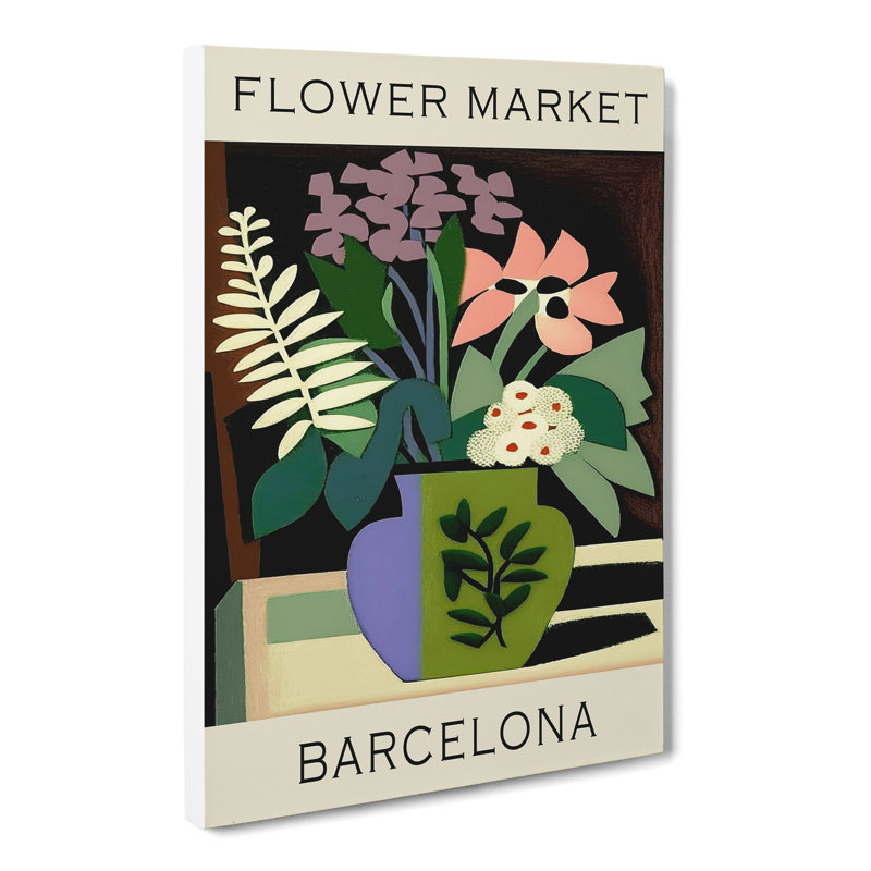 Barcelona Flower Market Exhibition No.5 - Wrapped Canvas, 60cm H x 40cm W x 3cm D