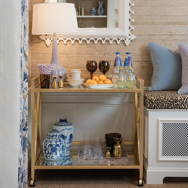 Gerard Bar Cart, Gold Leafed
