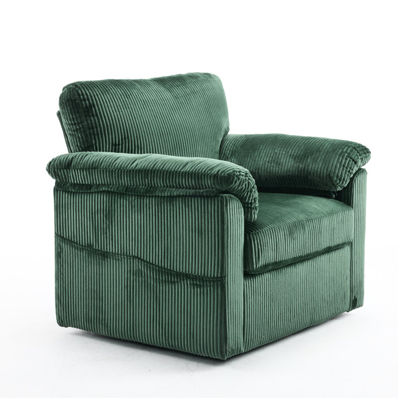 Comfortable Oversized Armchair with Premium Cushioning for Various Rooms, Green