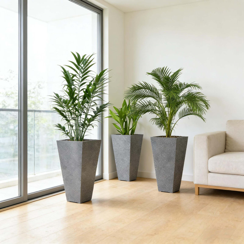 Ensemble de 3 pots à fleurs en plastique