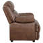 Fauteuil d'appoint rembourré rembourré Zeshaun brun foncé
