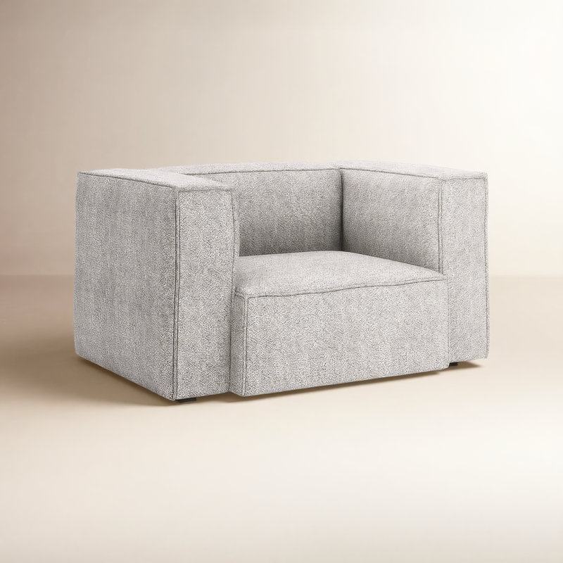 Shonnard Upholstered Accent Chair, Taupe Performance Boucle