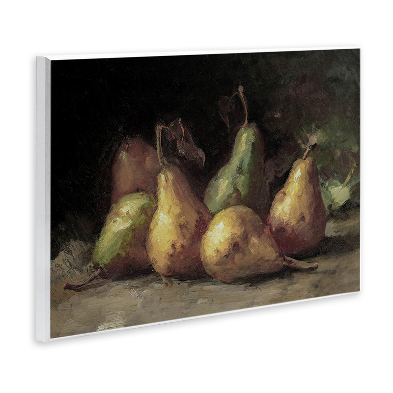 «Classic Pears Still Life», art mural par lettres et lignes, H 13 po x l 19 po x P 0,5 po, Bois