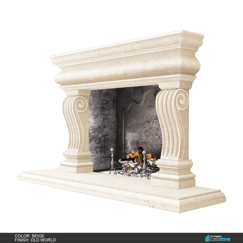 Tigran IV Fireplace Surround, Old World Beige
