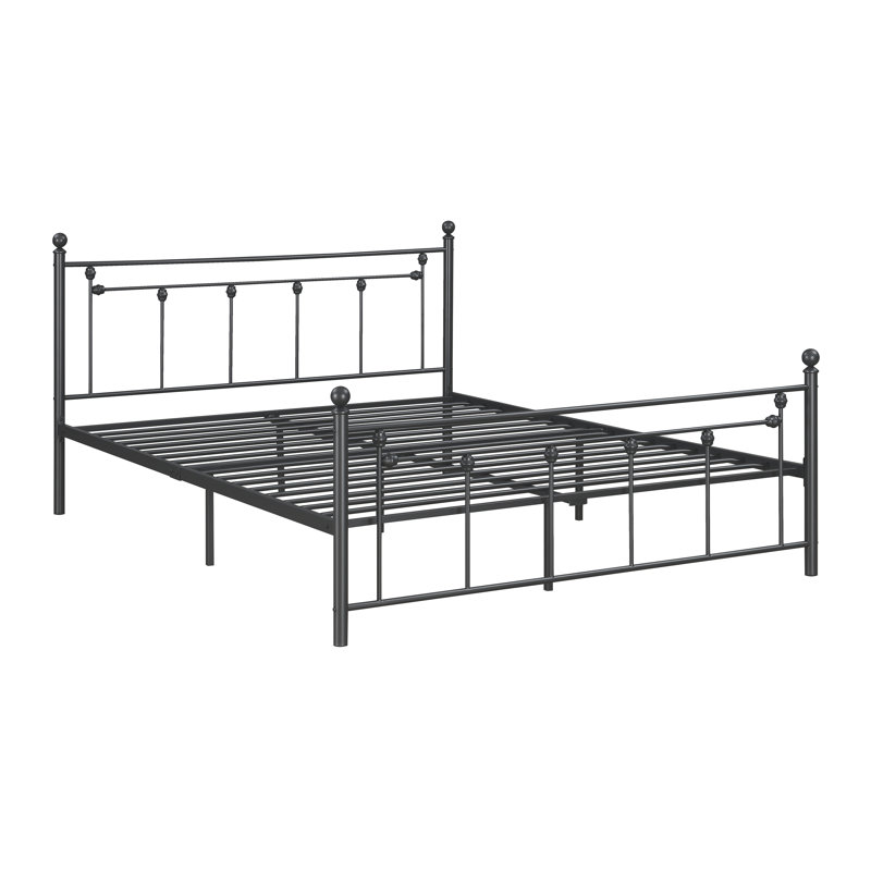 Lit plateforme Angela, Gunmetal, Double