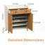 Armoire à chaussures en bois à 4 niveaux avec 2 tiroirs-127339810
