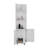 Freestanding Linen Cabinet, 2-Doors, Open Shelves -White