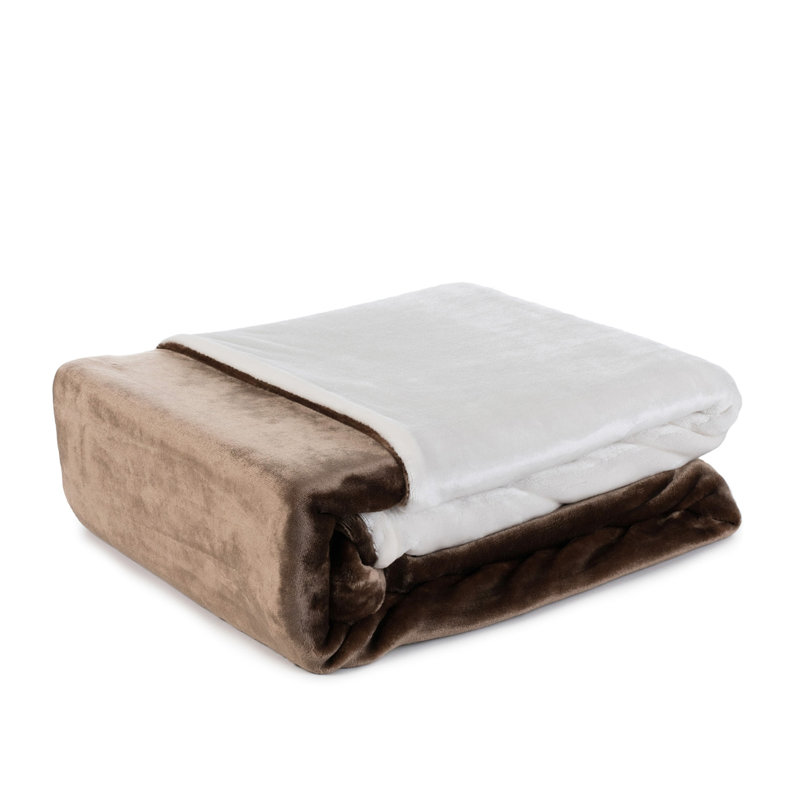 Cashmere Feeling Duvet Cover Set, Taupe/White, Single - 1 Pillowcase (80 x 80 cm)