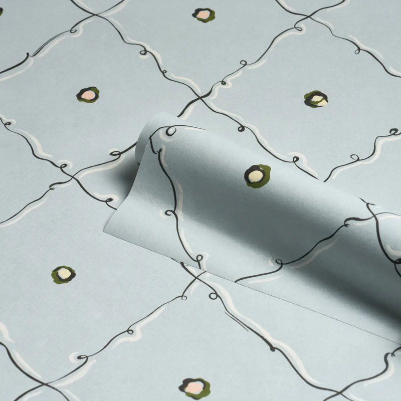 Schumacher X Backdrop Colette Wallpaper, White