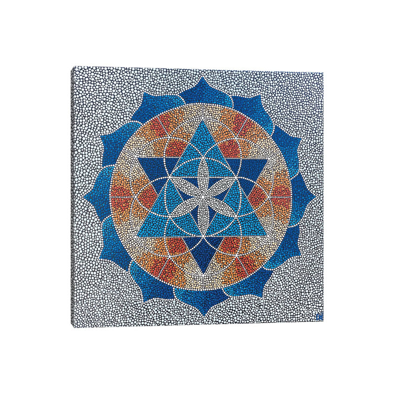 Seed of Life Mandala 1 Piece Wrapped Canvas Wall Art, 30.48 cm H x 30.48 cm W