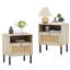 Table de chevet rectangulaire avec porte en rotin Aimara-146427998-175532743