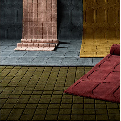 Meile Blush Hand-Loomed Geometric Wool Rug