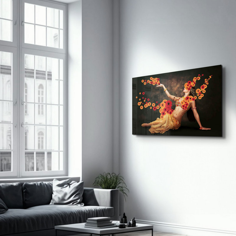 Peinture décorative en verre trempé