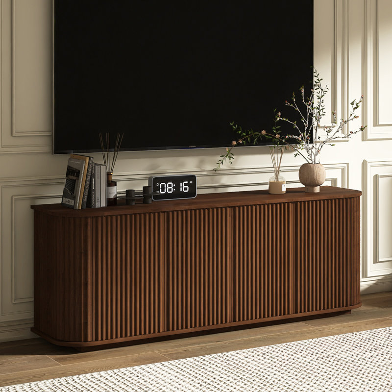 Meuble télé 64 po avec tablettes réglables, Noyer