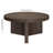 32" Wide Round Coffee Table with Fluted Base — Alder Brown Scandinavian MDF Center Table for Living Room | Holm-206813374-261653704
