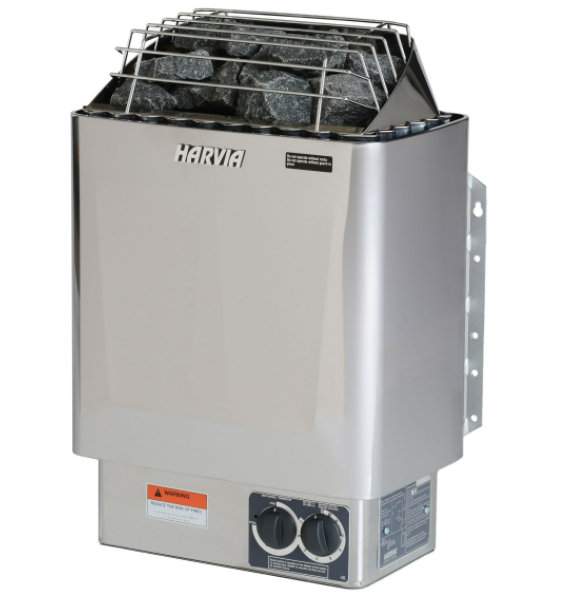 Harvia Stainless Steel 8 kW Wall-Mounted Sauna Heater