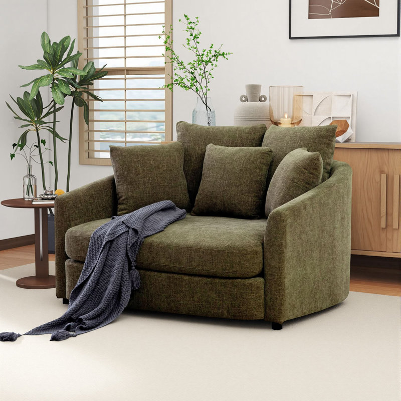 Fauteuil d'appoint Cozy Barrel, Vert
