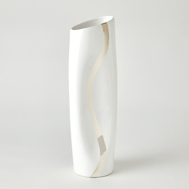 Handmade Ceramic Table Vase, 22.75" H x 7.25" W x 5.75" D