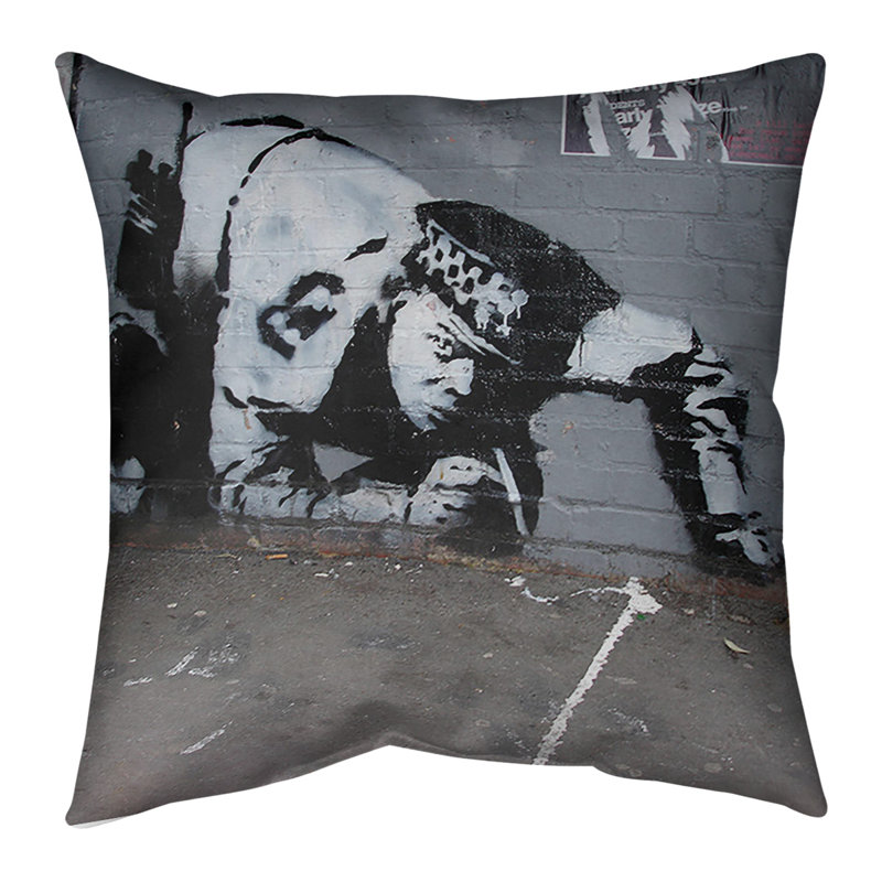 Reversible Throw Pillow, 18" x 18", Poly Twill