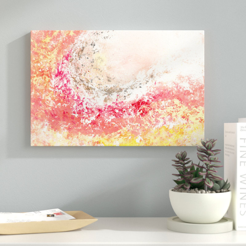 " Springtide " by Vinn Wong, 18" H x 26" W x 1.5" D, Black Framed Canvas, No Mat