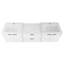 Meuble-lavabo 72 po avec lavabo en résine, portes à fermeture en douceur et 1 armoire latérale, conception à fixation flottante, blanc brillant, contreplaqué (emballage KD) - 24 po x 2 + 24 po