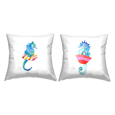 Ensemble 2 pièces de housse de coussin décoratif carré en polyester par Lanie Loreth