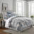 Dolce  Blue Fog Cotton Comforter Set  8 Piece-109897564