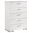 Amariyon 5-piece Twin Bedroom Set White High Gloss-99302646