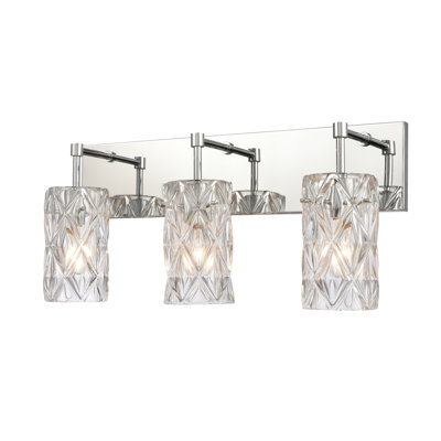 Éclairage pour salle de bain 3 lumières Forma de Crystal - chrome poli