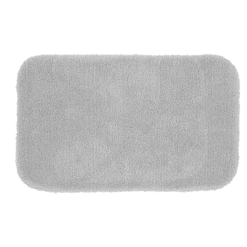 Billy-Dean Nylon Bath Rug with Non-Slip Backing, 24" W x 40" L, Platinum Gray