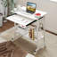Table roulante pour ordinateur portable avec plateau à clavier coulissant et crochets-475338515