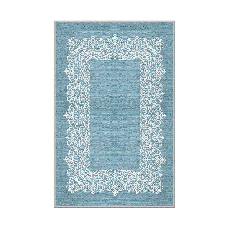 Premium Woven Area Rug (1.6 x 2.6 Feet), 100% Polyester, 0.3 in Pile Height | Antibacterial, Non-Slip PVC Dot Underside | Machine Washable, 3D Digital Print | Ideal for Living Room, Bedroom & Entryway Decor