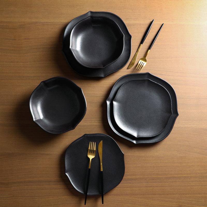 Stone Lain Baskerville 24-Piece Dinnerware Set Stoneware