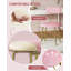 Dressing Table Chair with White Legs, Vanity Chair Stool with Soft Padding, Makeup Dressing Table Stool for Bedroom, Living Room-1133464190